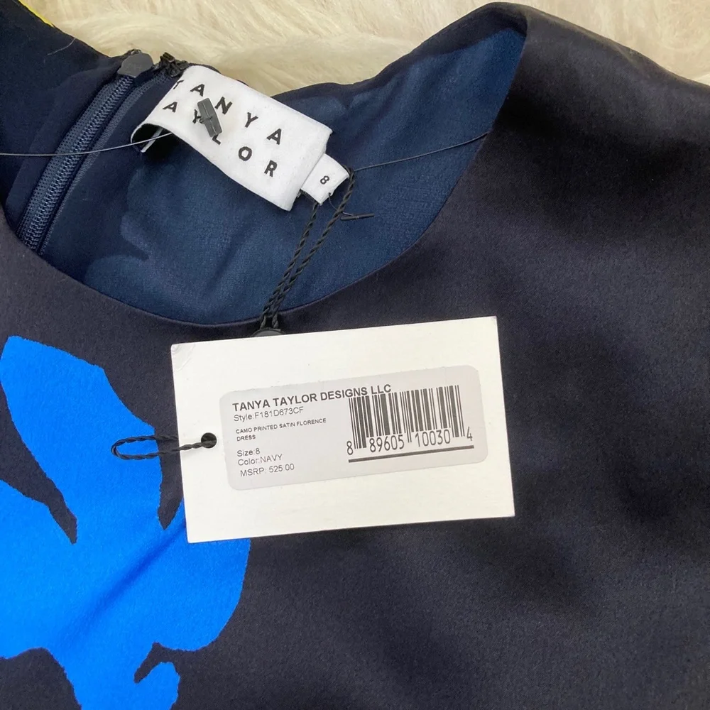 TANYA TAYLOR Camo Print Satin Florence Dress - Picture 10 of 14